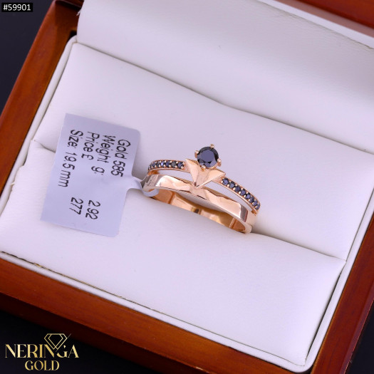 Rose gold women's ring #59901