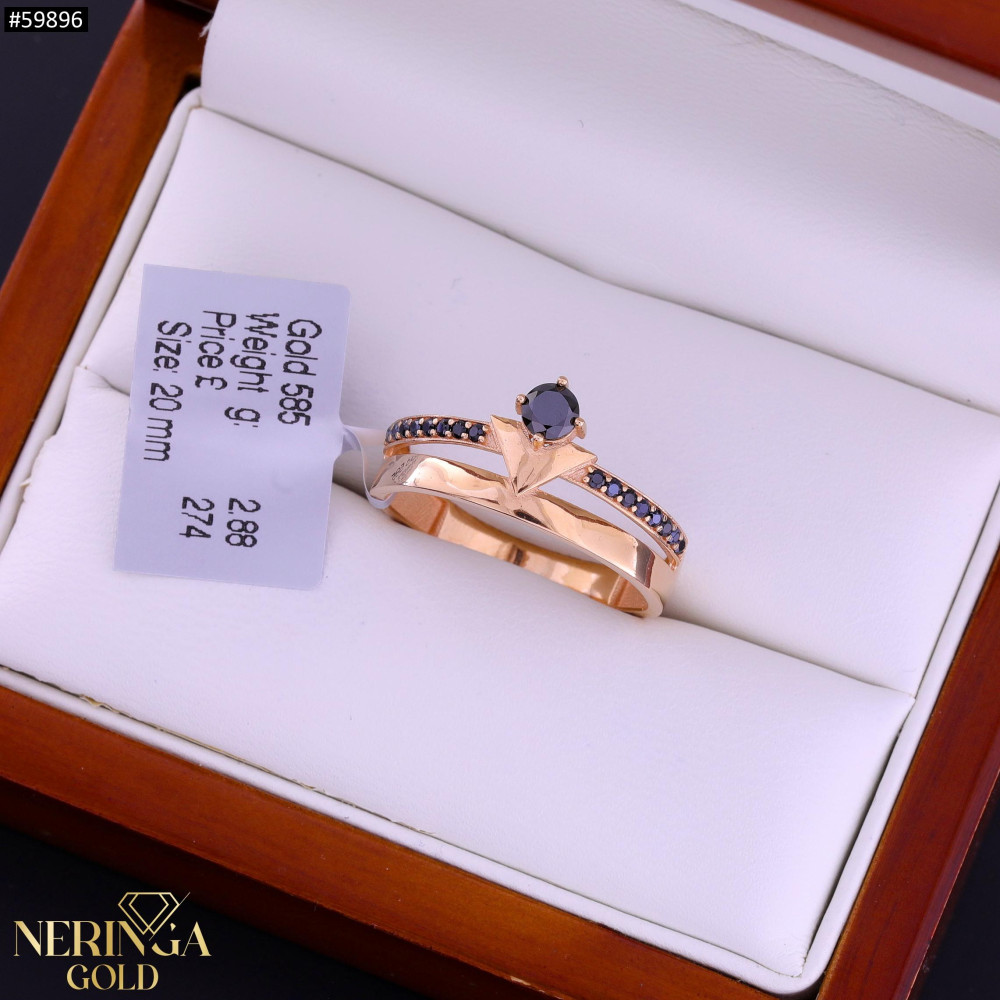 Rose gold women's ring #59896