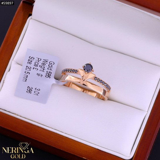 Rose gold women's ring #59897