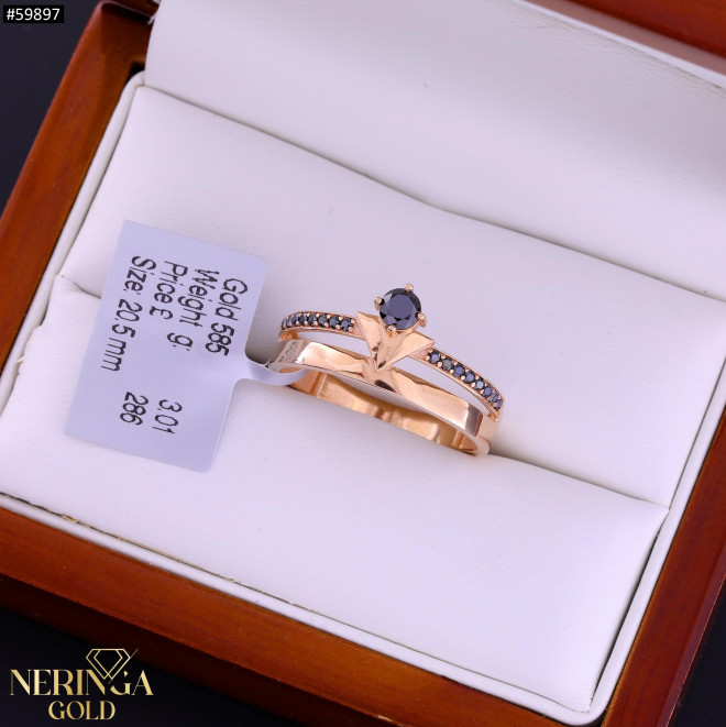 Rose gold women's ring #59897