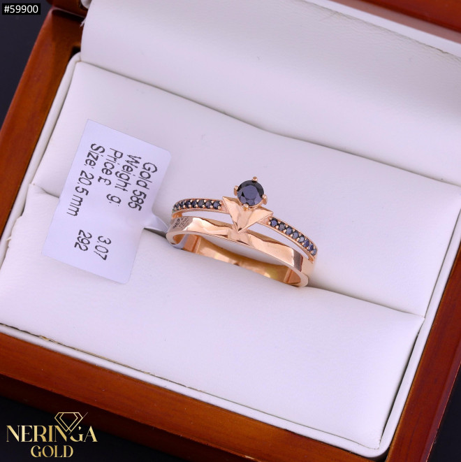 Rose gold women's ring #59900