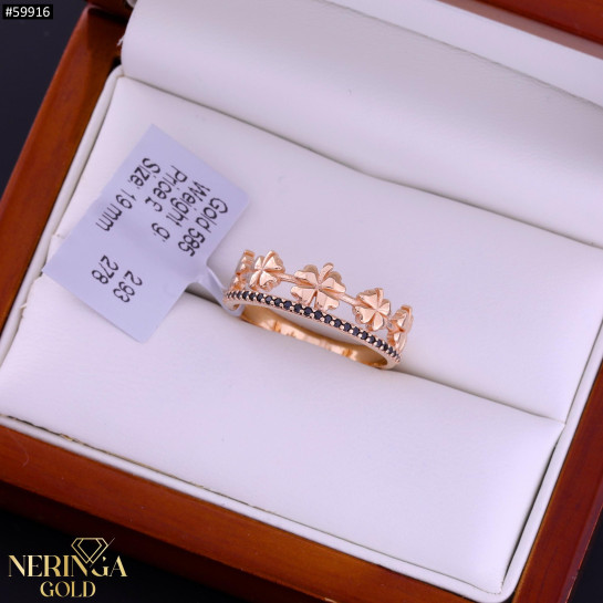 Rose gold women's ring #59916