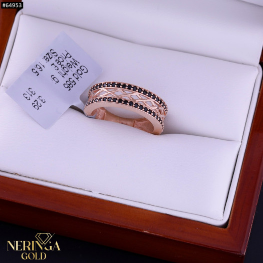 Rose gold women's ring #64953