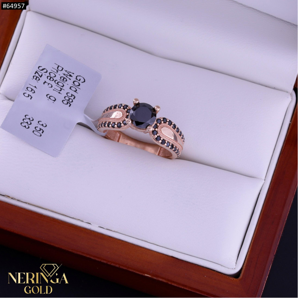 Rose gold women's ring #64957