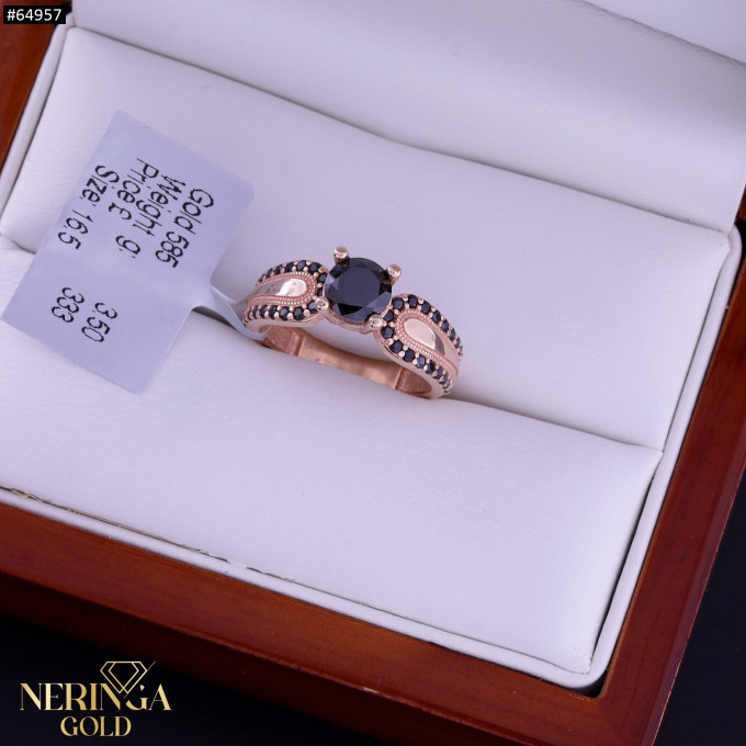 Rose gold women's ring #64957