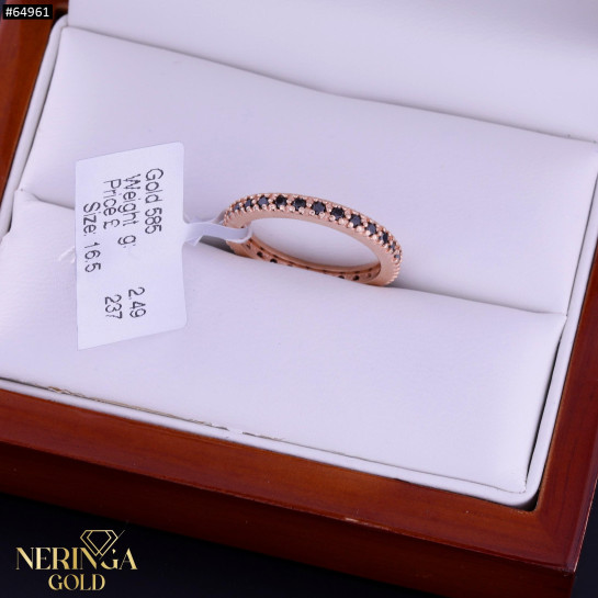 Rose gold women's ring #64961