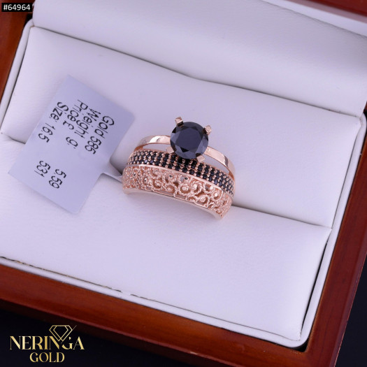 Rose gold women's ring #64964