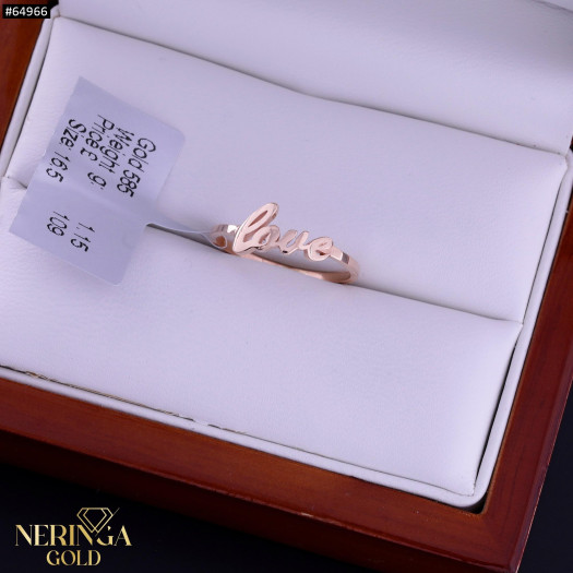 Rose gold women's ring #64966