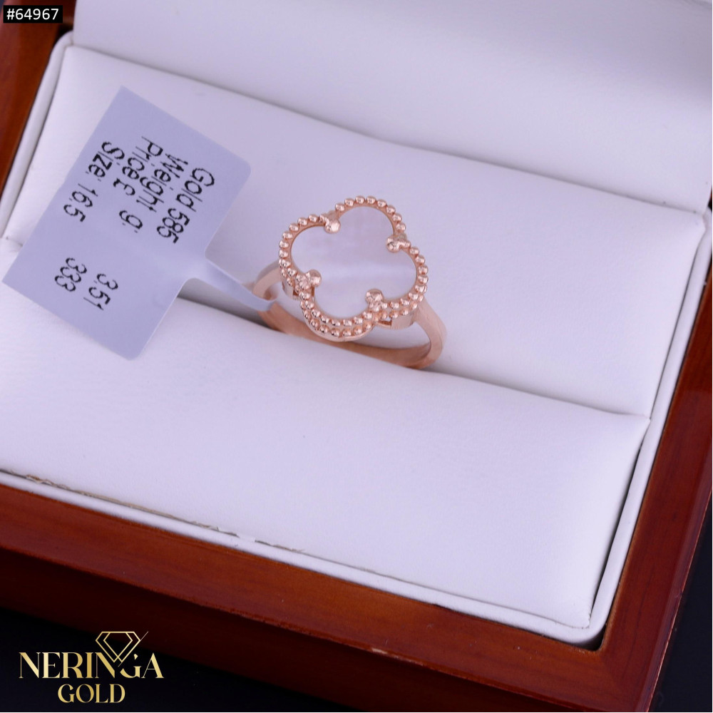 Rose gold women's ring #64967