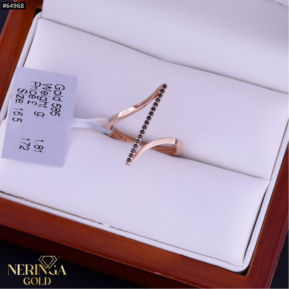 Rose gold women's ring #64968