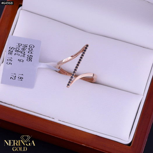 Rose gold women's ring #64968