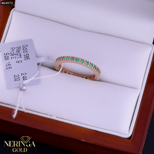 Rose gold women's ring #64973