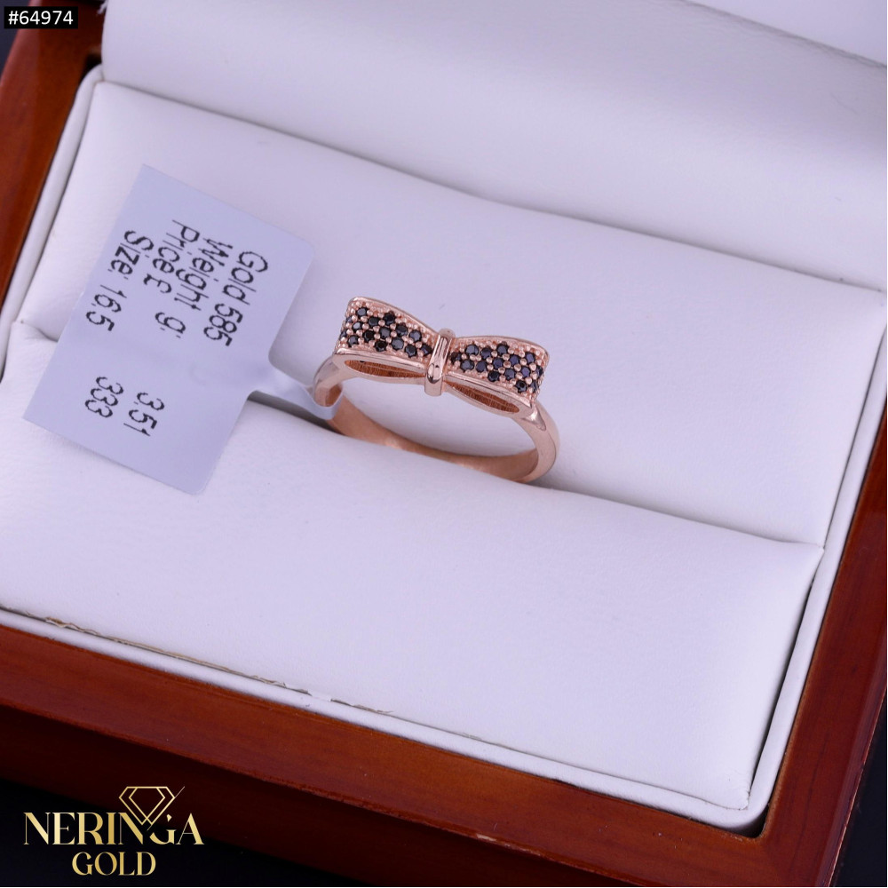 Rose gold women's ring #64974