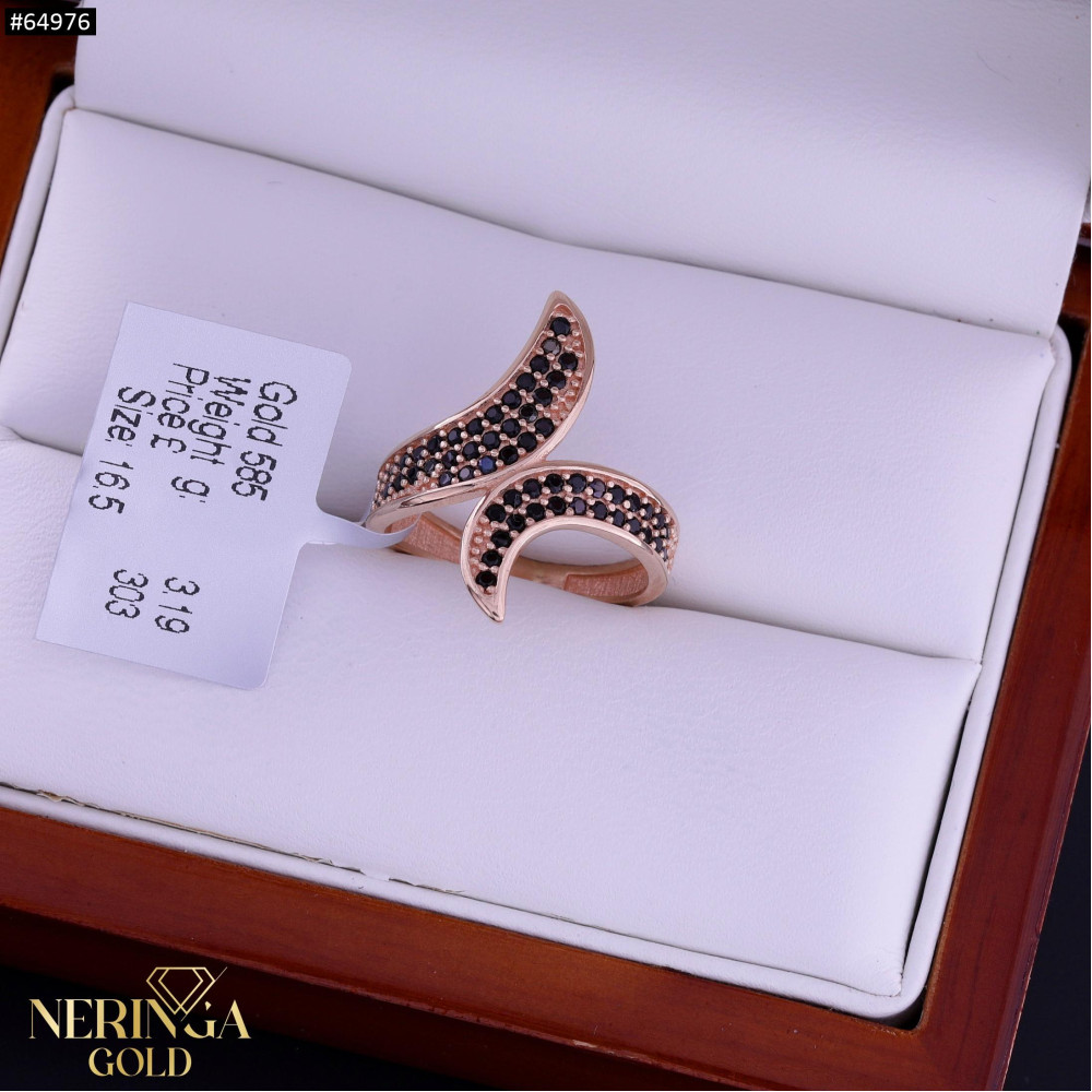 Rose gold women's ring #64976
