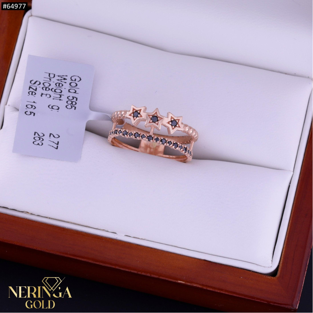 Rose gold women's ring #64977