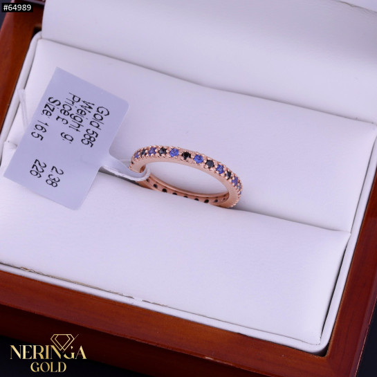 Rose gold women's ring #64989