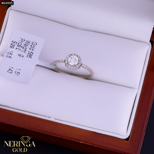 White gold women's ring #64995