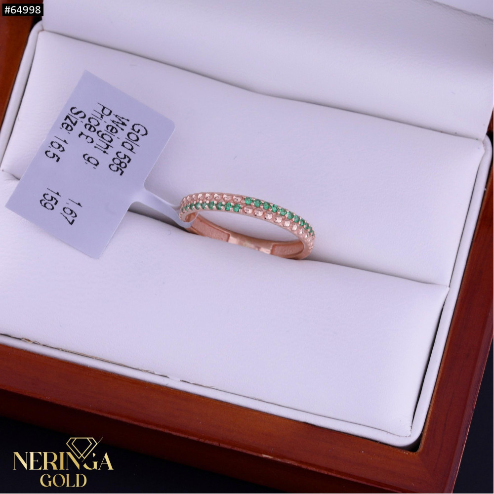 Rose gold women's ring #64998
