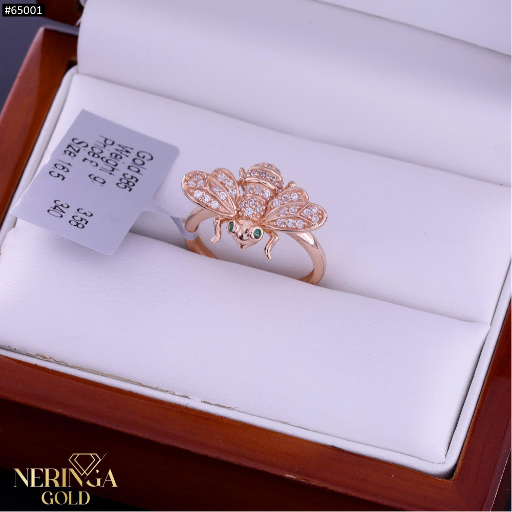 Rose gold women's ring #65001