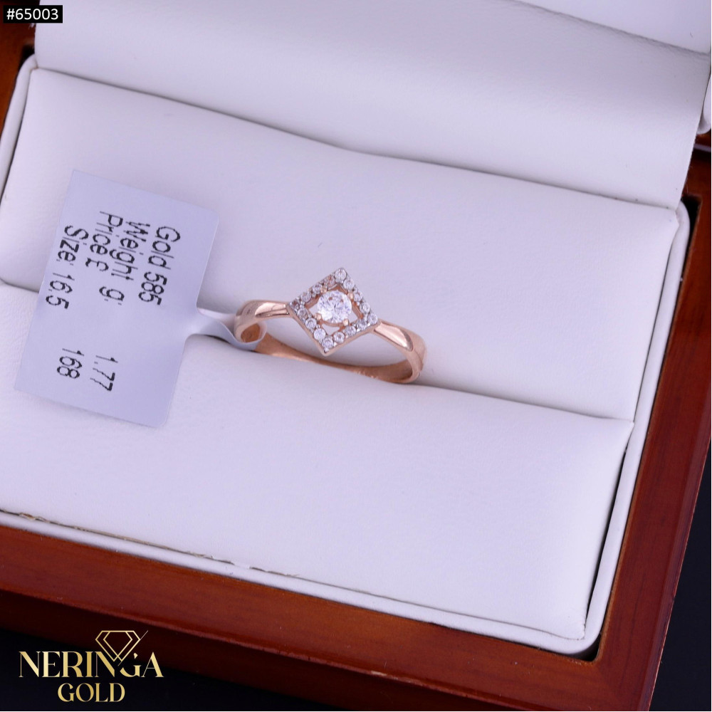 Rose gold women's ring #65003