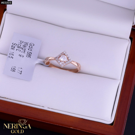 Rose gold women's ring #65003