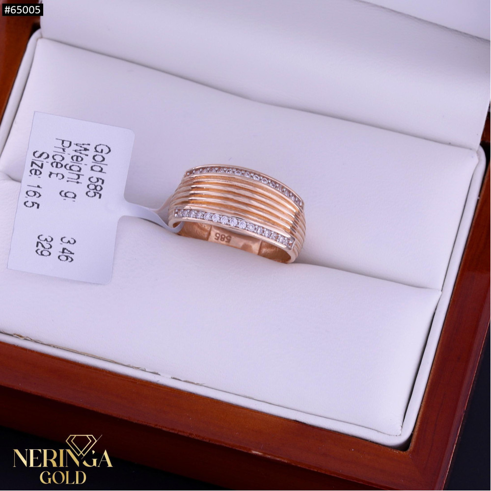 Rose gold women's ring #65005