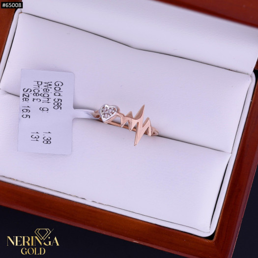 Rose gold women's ring #65008