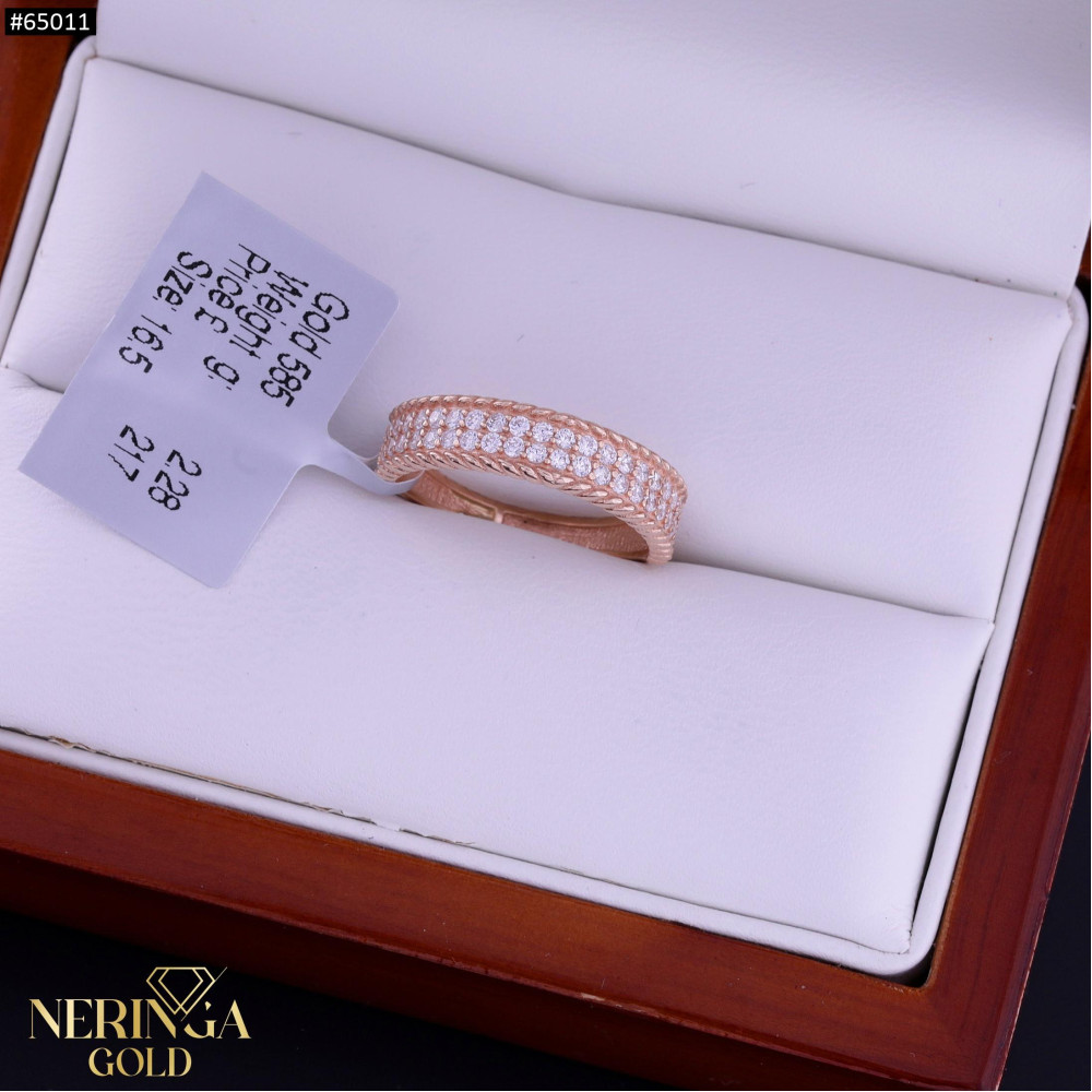 Rose gold women's ring #65011