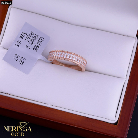 Rose gold women's ring #65011