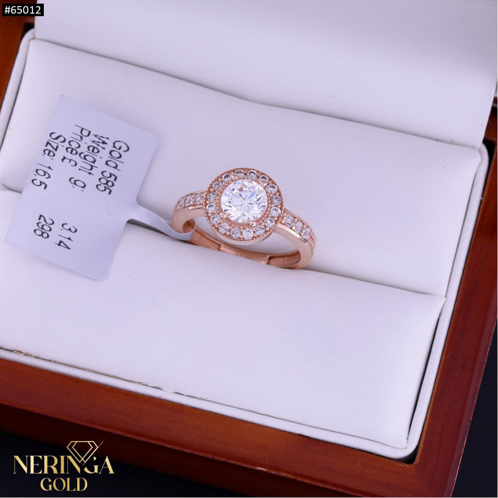 Rose gold women's ring #65012