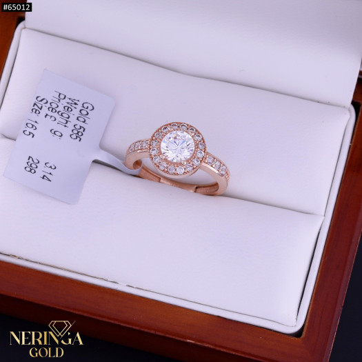 Rose gold women's ring #65012