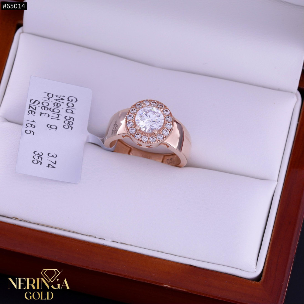 Rose gold women's ring #65014