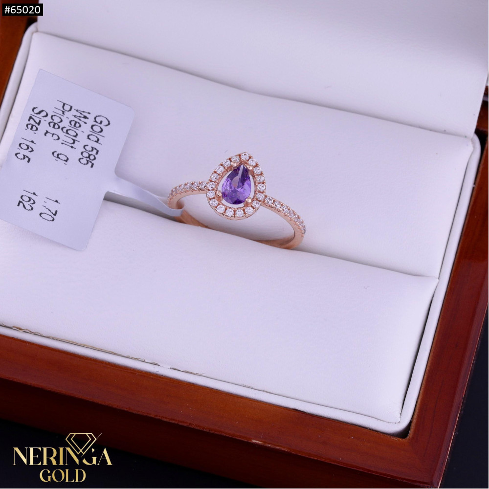 Rose gold women's ring #65020
