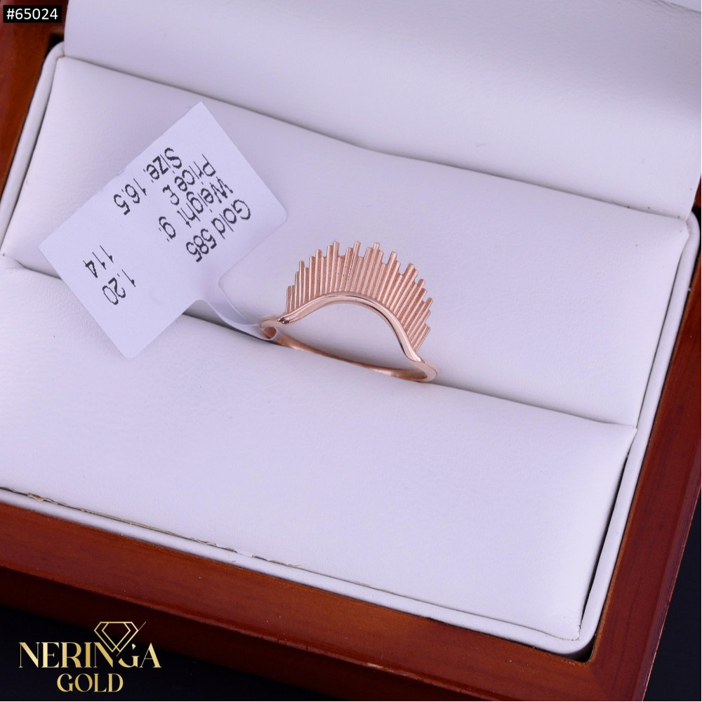 Rose gold women's ring #65024