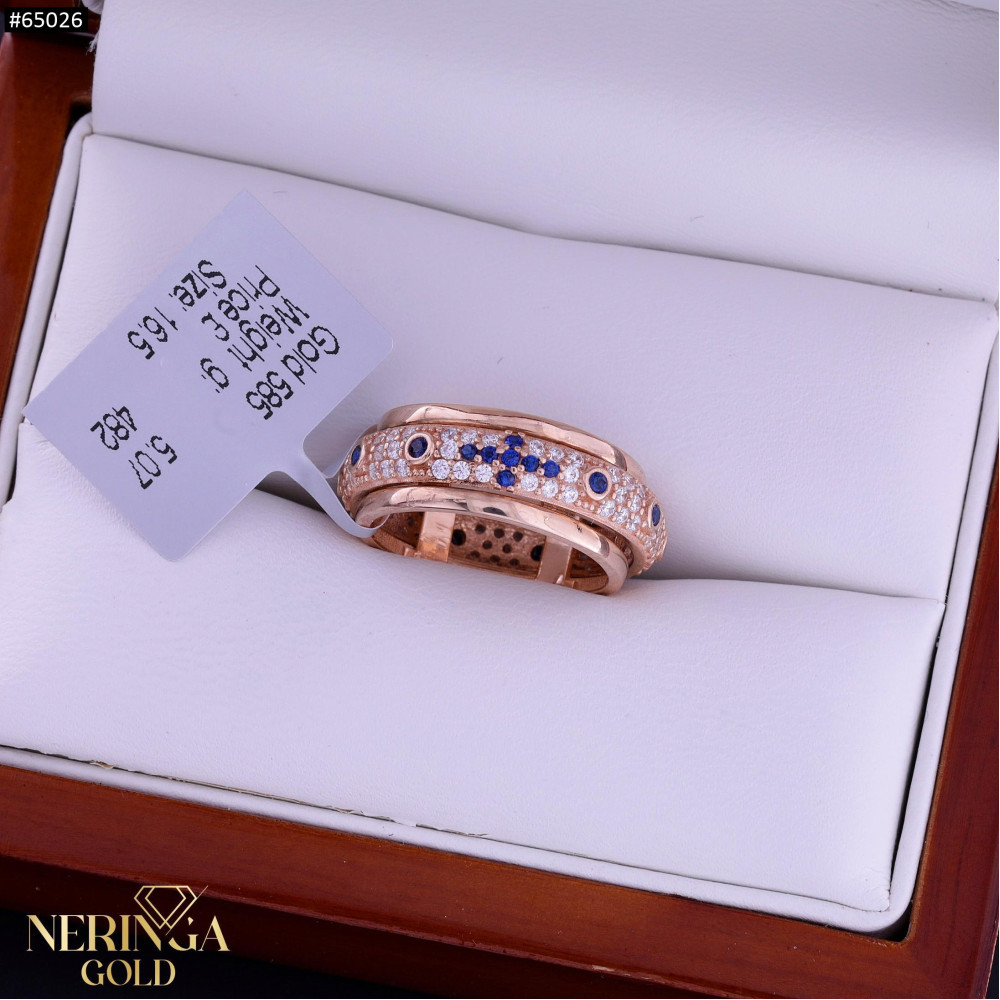 Rose gold women's ring #65026
