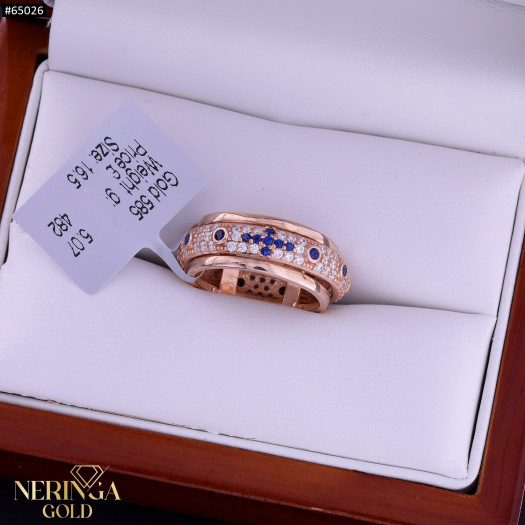 Rose gold women's ring #65026