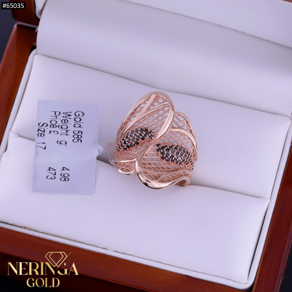 Rose gold women's ring #65035
