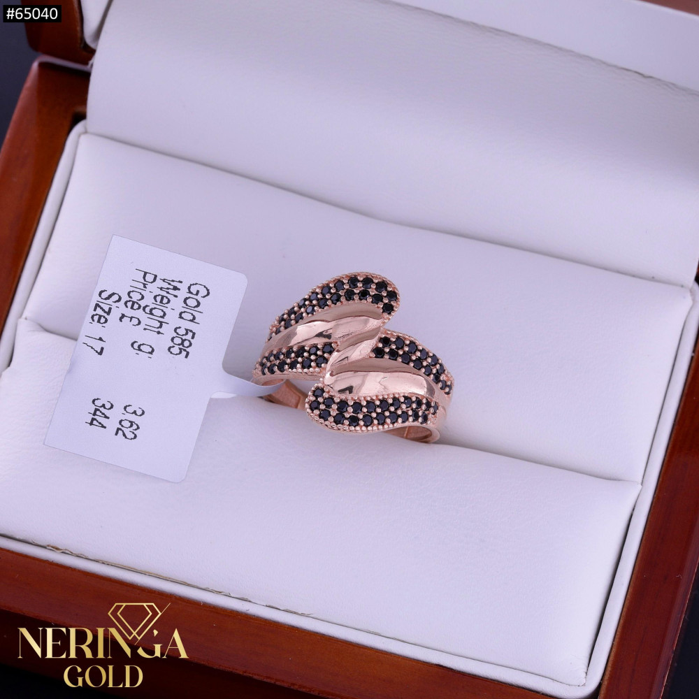 Rose gold women's ring #65040