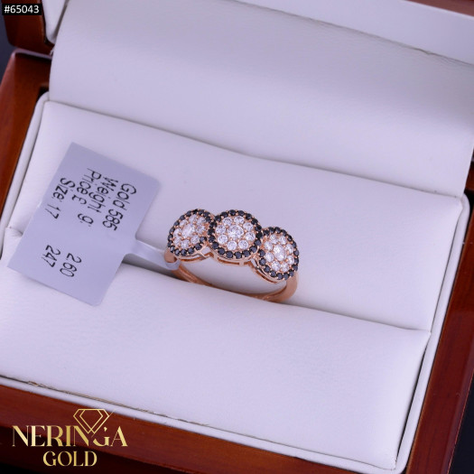 Rose gold women's ring #65043