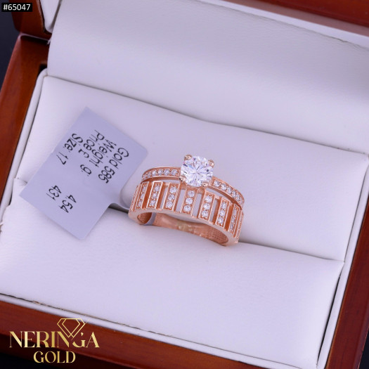 Rose gold women's ring #65047