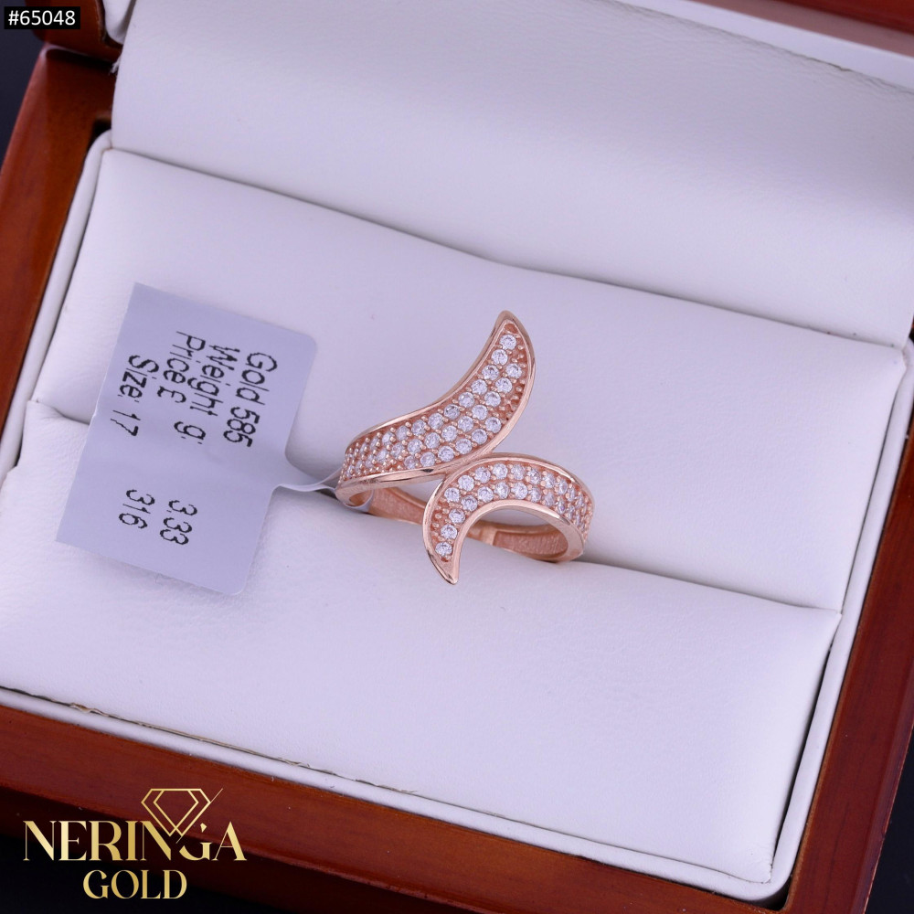 Rose gold women's ring #65048