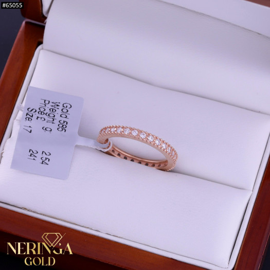 Rose gold women's ring #65055