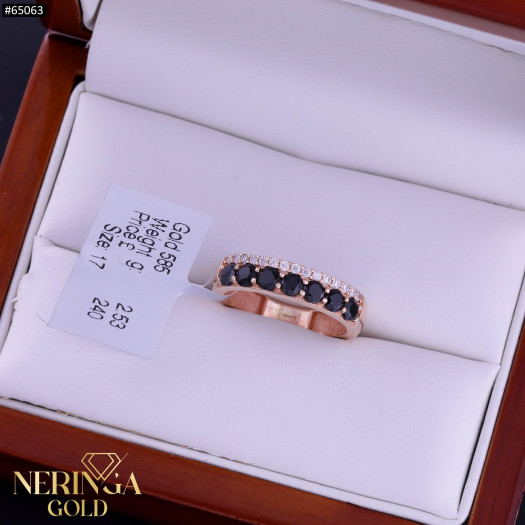 Rose gold women's ring #65063
