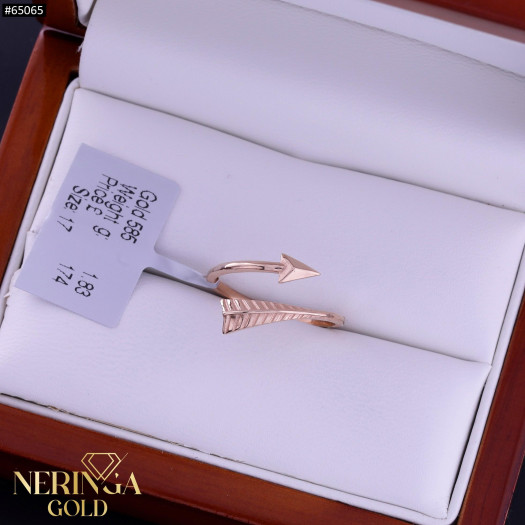 Rose gold women's ring #65065