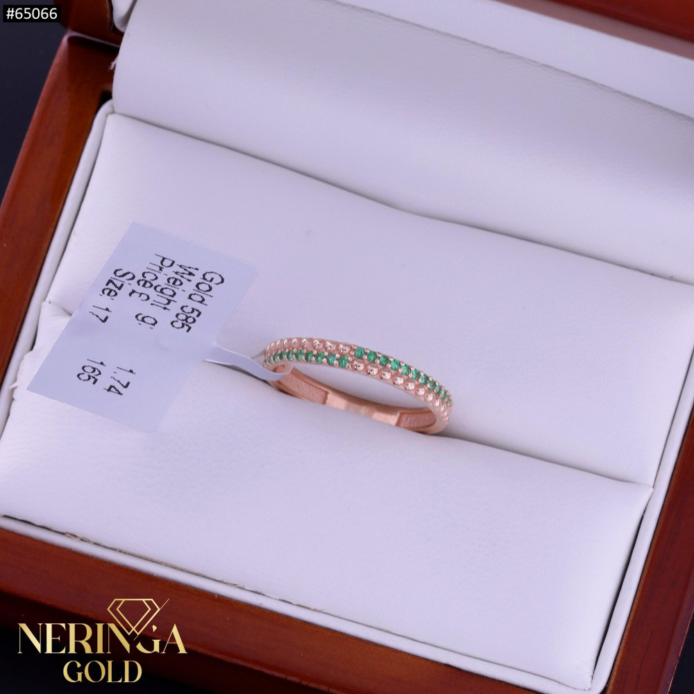 Rose gold women's ring #65066