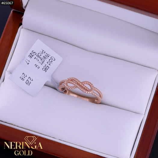 Rose gold women's ring #65067