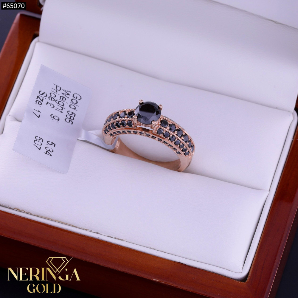 Rose gold women's ring #65070