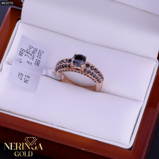 Rose gold women's ring #65070