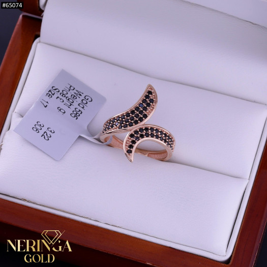 Rose gold women's ring #65074