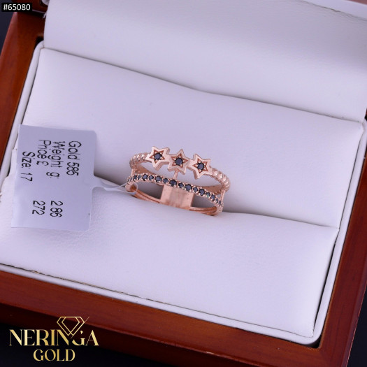 Rose gold women's ring #65080
